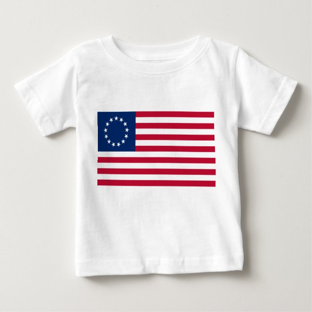 Camiseta De Bebé Bandera de Betsy Ross en Estados Unidos (Anverso)