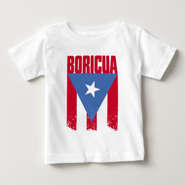 Camiseta De Bebé Bandera de Boricua (Anverso)