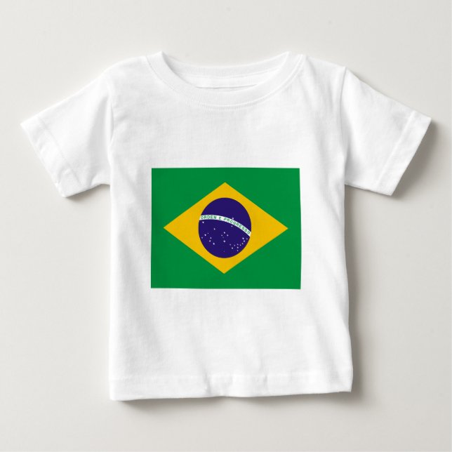 Camiseta De Bebé Bandera de Brasil (Anverso)