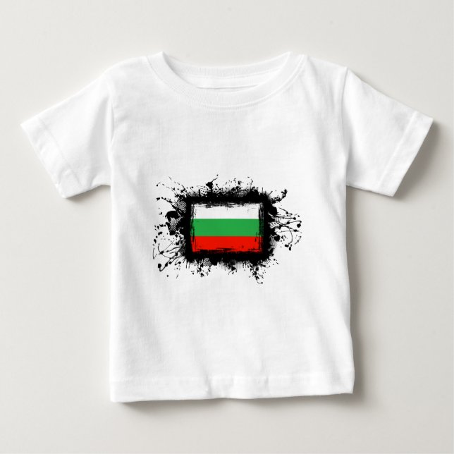 Camiseta De Bebé Bandera de Bulgaria (Anverso)
