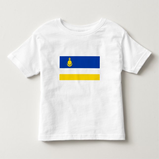 Camiseta De Bebé Bandera de Buryatia Patriótica (Anverso)