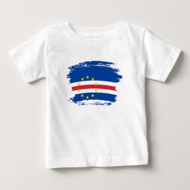 Camiseta De Bebé Bandera de Cabo Verde (Anverso)
