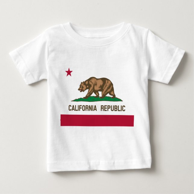 Camiseta De Bebé Bandera de California (Anverso)