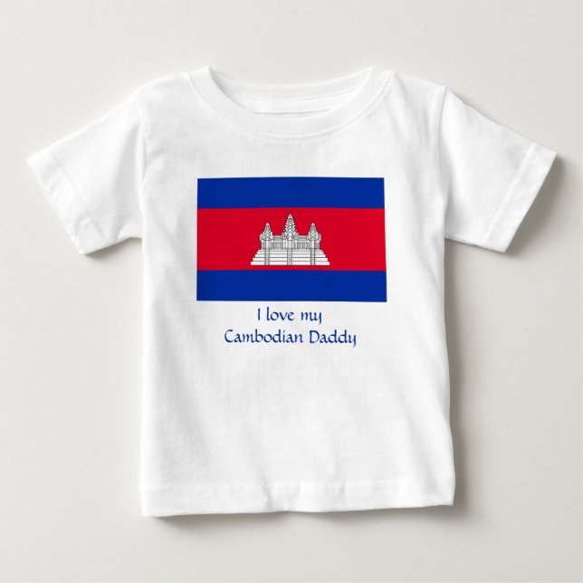 Camiseta De Bebé Bandera de Camboya (Anverso)