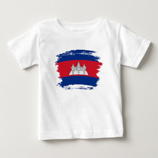 Camiseta De Bebé Bandera de Camboya (Anverso)