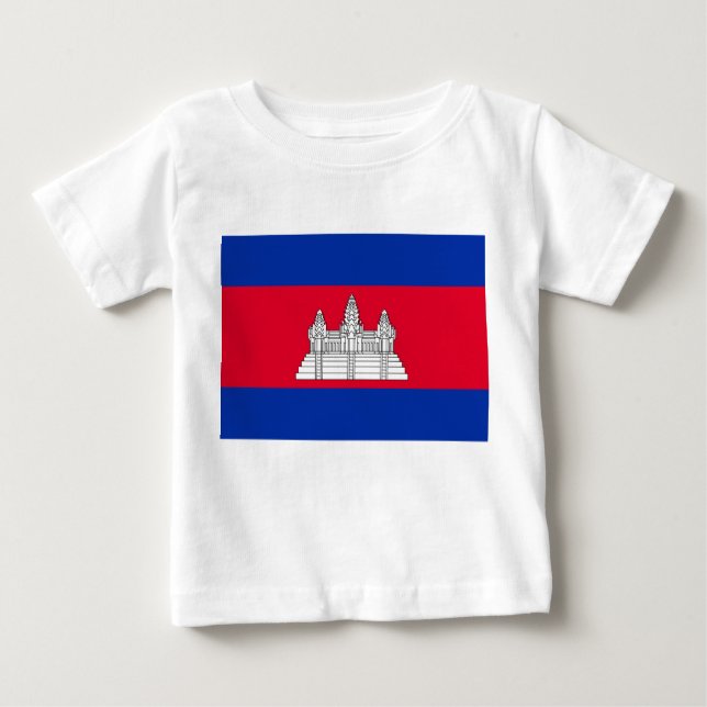 Camiseta De Bebé Bandera de Camboya (Anverso)