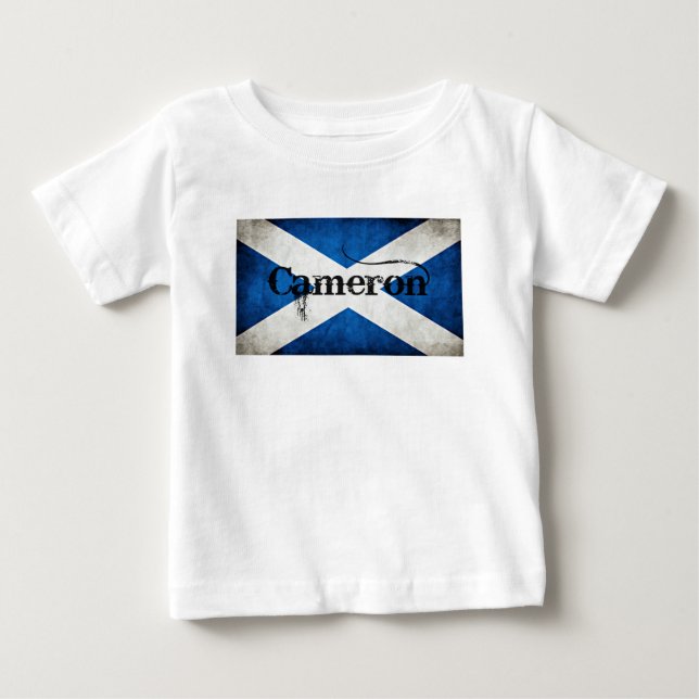 Camiseta De Bebé bandera de cameron grunge (Anverso)