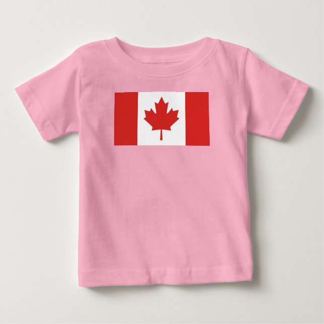 Camiseta De Bebé Bandera de Canadá (Anverso)