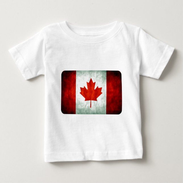 Camiseta De Bebé Bandera de Canadá en apuros (Anverso)