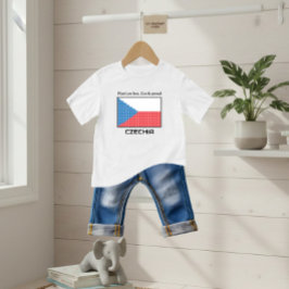 Camiseta De Bebé Bandera de Checia