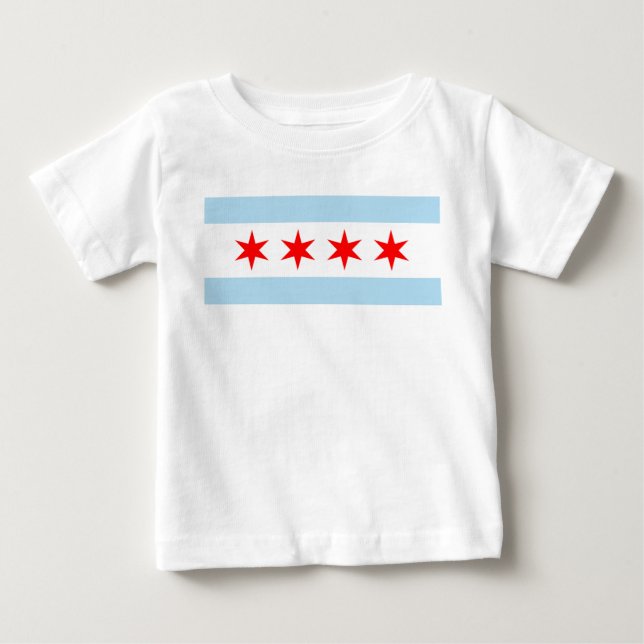 Camiseta De Bebé Bandera de Chicago (Anverso)