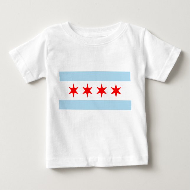 Camiseta De Bebé Bandera de Chicago (Illinois) (Anverso)