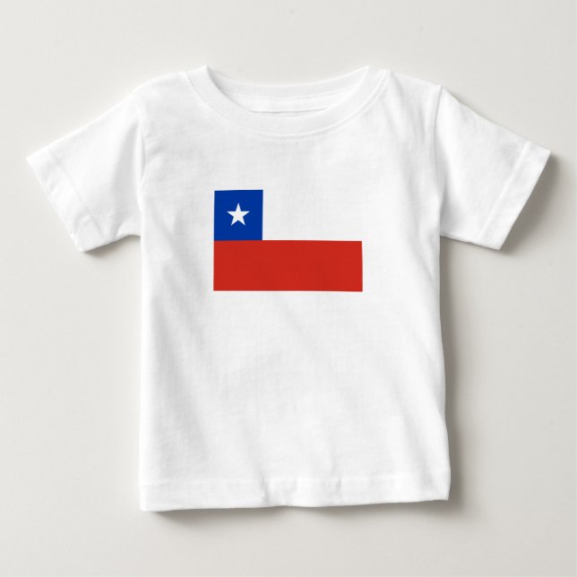 Camiseta De Bebé Bandera de Chile (Anverso)