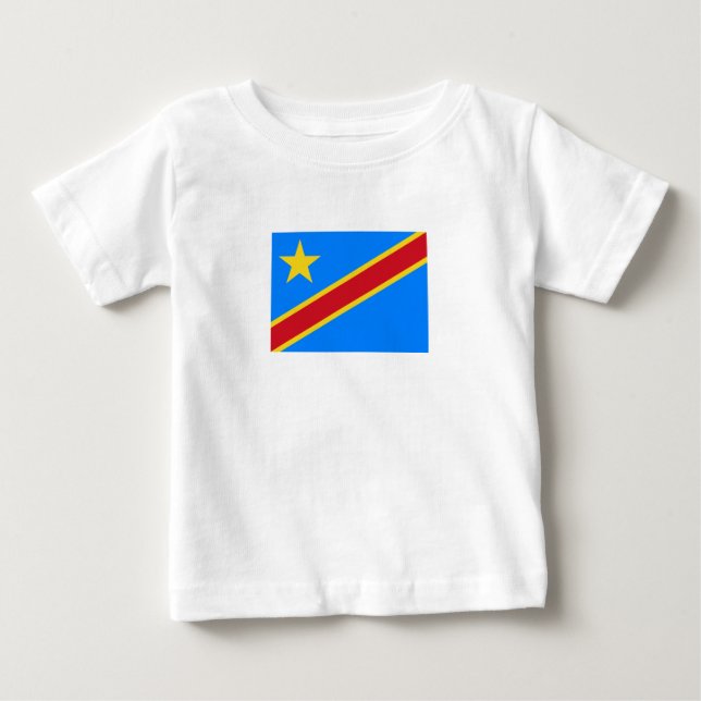 Camiseta De Bebé Bandera de Congo Kinshasa (Anverso)