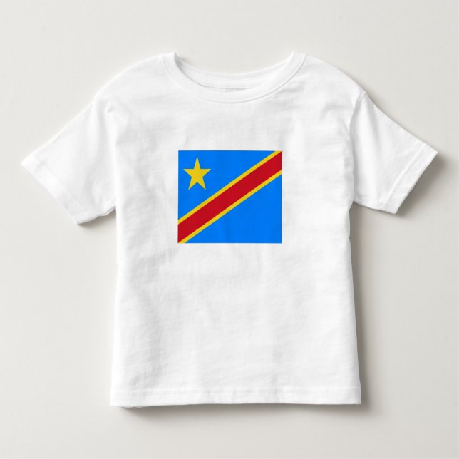 Camiseta De Bebé Bandera de Congo Kinshasa (Anverso)
