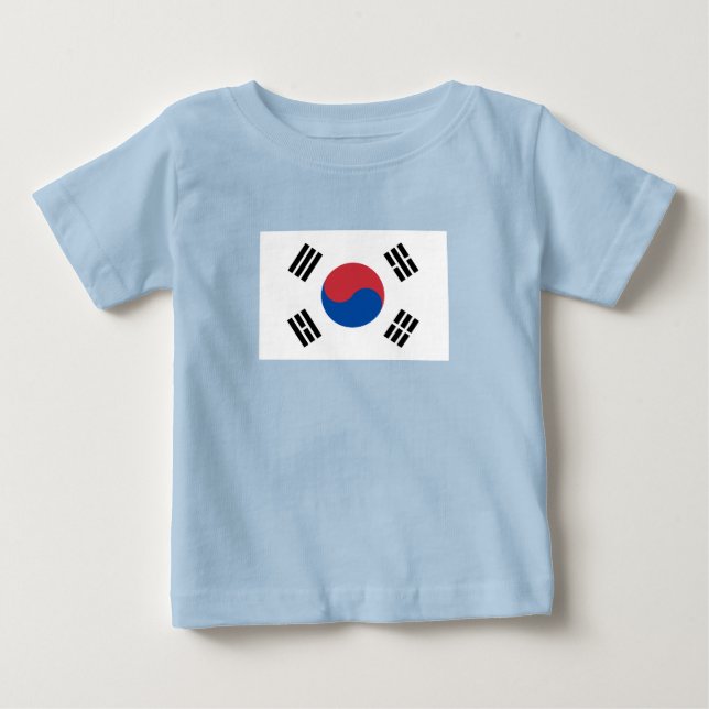 Camiseta De Bebé Bandera de Corea del Sur (Anverso)