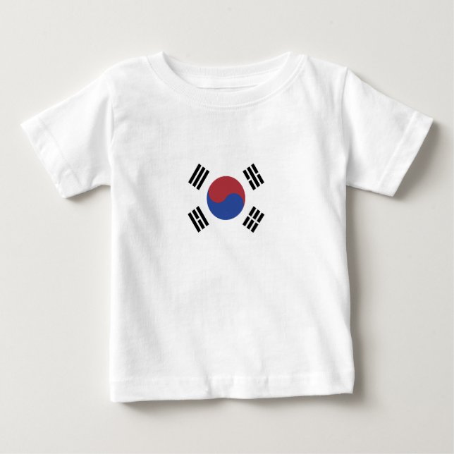 Camiseta De Bebé Bandera de Corea del Sur (Anverso)
