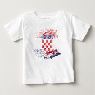 Camiseta De Bebé bandera de Croacia