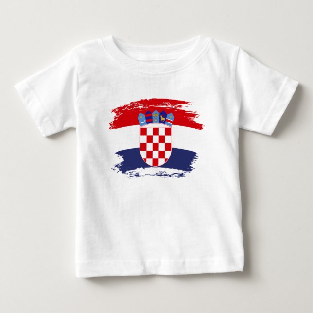 Camiseta De Bebé Bandera de Croacia (Anverso)