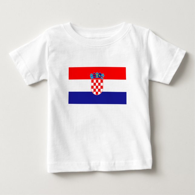 Camiseta De Bebé Bandera de Croacia (Anverso)