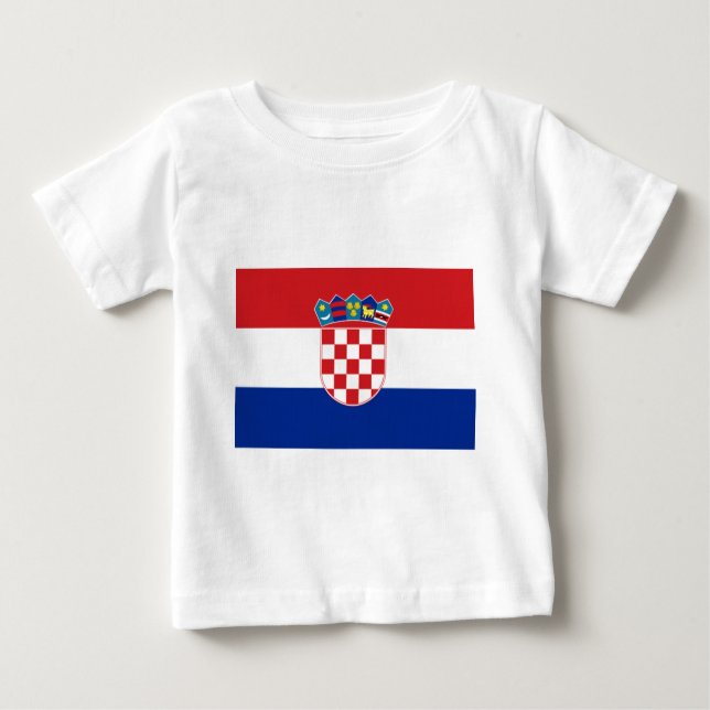 Camiseta De Bebé Bandera de Croacia (Anverso)