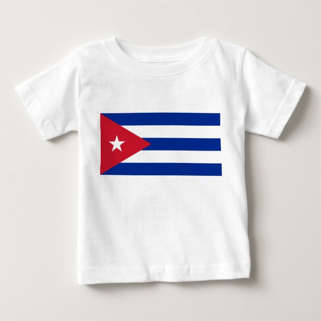 Camiseta De Bebé Bandera de Cuba (Anverso)