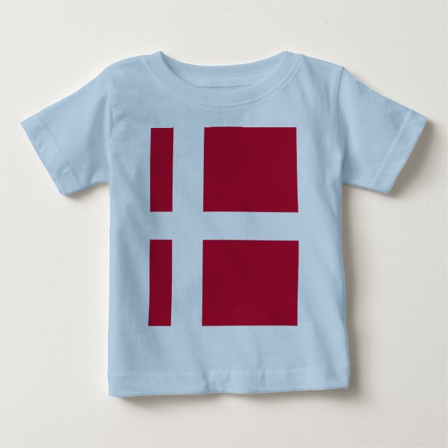 Camiseta De Bebé Bandera de Dinamarca (Anverso)