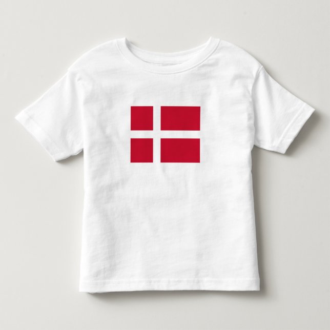 Camiseta De Bebé Bandera de Dinamarca (Anverso)