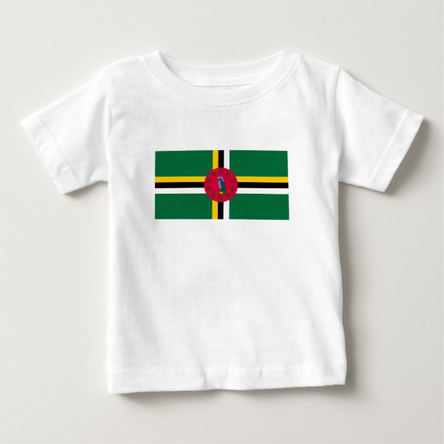 Camiseta De Bebé Bandera de Dominica (Anverso)
