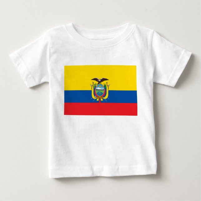 Camiseta De Bebé Bandera de Ecuador (Anverso)