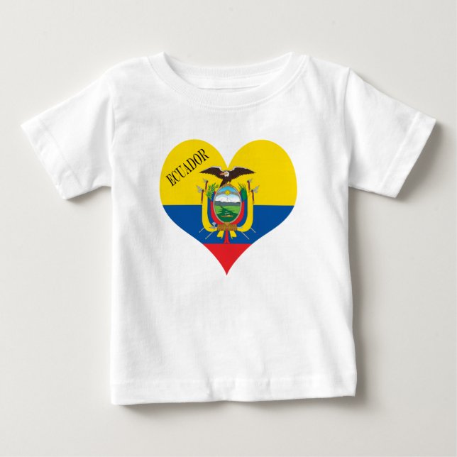 Camiseta De Bebé Bandera de Ecuador (Anverso)