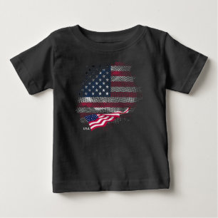 Camiseta De Bebé bandera de EE. UU.