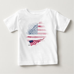 Camiseta De Bebé bandera de EE. UU.
