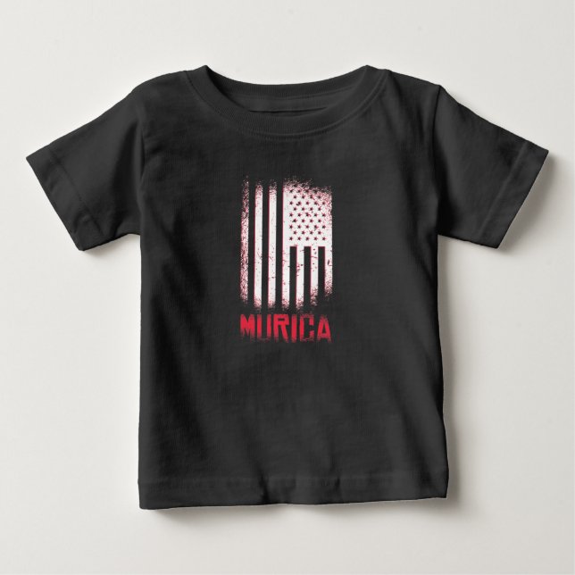 Camiseta De Bebé Bandera de EE. UU. Murica (Anverso)
