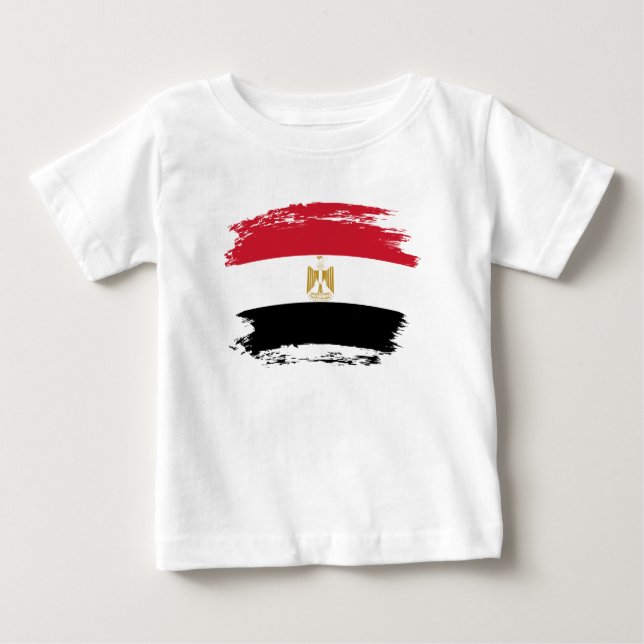 Camiseta De Bebé Bandera de Egipto (Anverso)