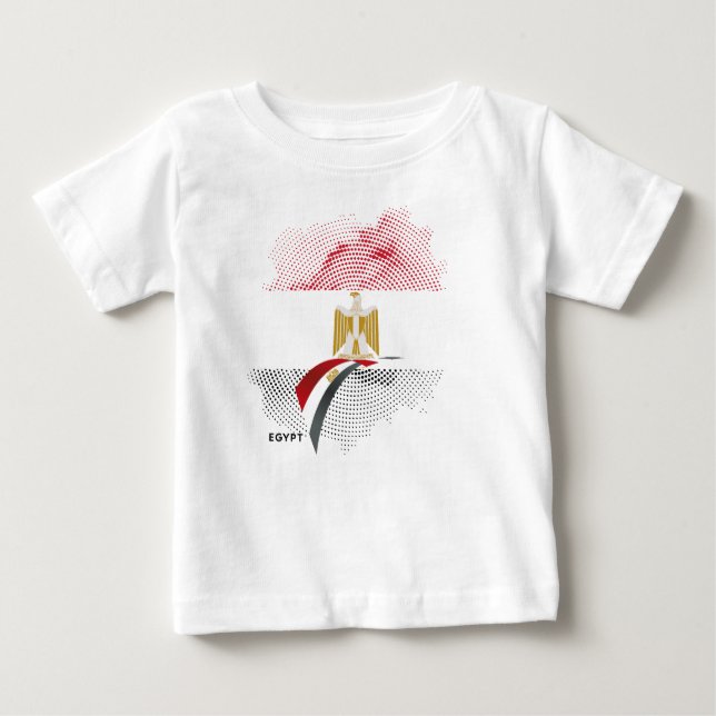 Camiseta De Bebé bandera de Egipto (Anverso)
