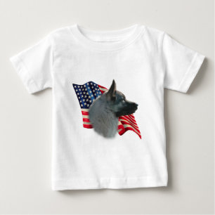 Camiseta De Bebé Bandera de elkhound noruego