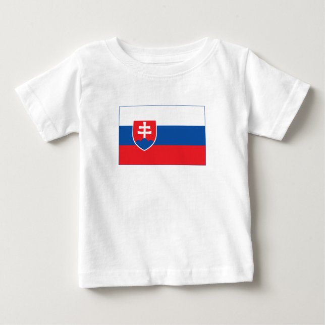 Camiseta De Bebé Bandera de Eslovaquia (Anverso)