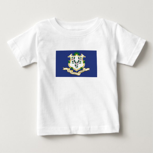 Camiseta De Bebé Bandera de estado de Connecticut (Anverso)