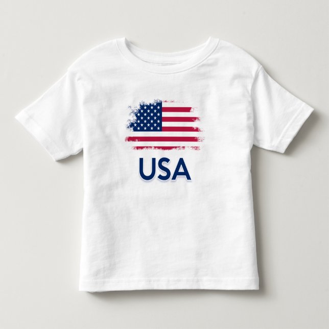 Camiseta De Bebé Bandera de Estados Unidos (Anverso)