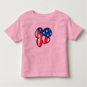 Camiseta De Bebé Bandera de Estados Unidos Hibiscus Infants & Toddl