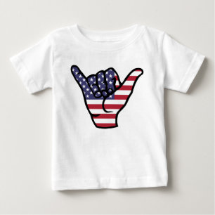 Camiseta De Bebé Bandera de Estados Unidos Shaka