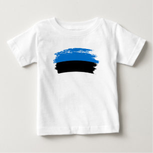 Camiseta De Bebé Bandera de Estonia