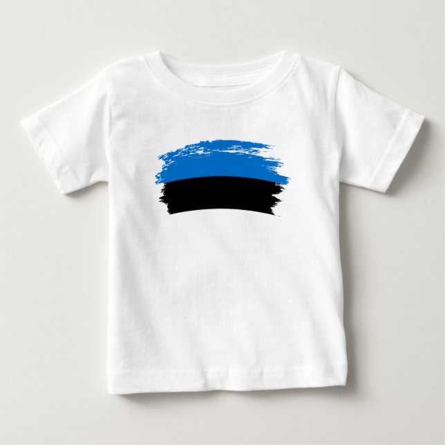 Camiseta De Bebé Bandera de Estonia (Anverso)