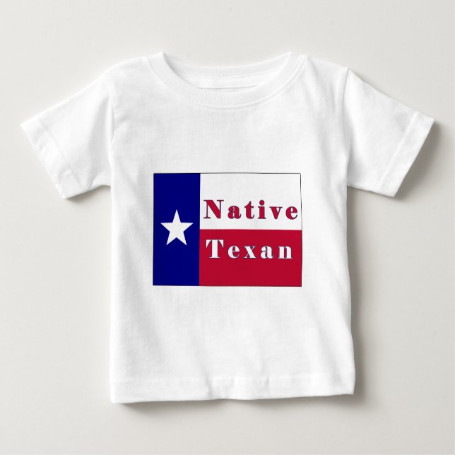 Camiseta De Bebé Bandera de estrella de solitario texana nativa (Anverso)