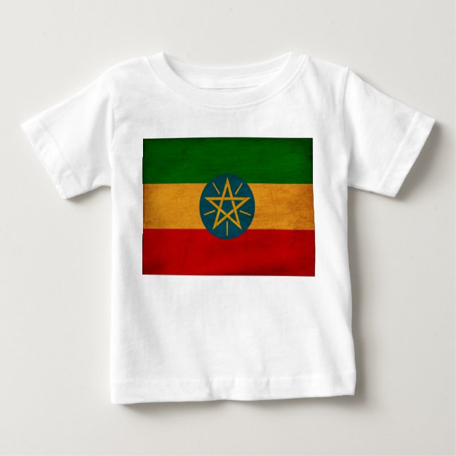 Camiseta De Bebé Bandera de Etiopía (Anverso)