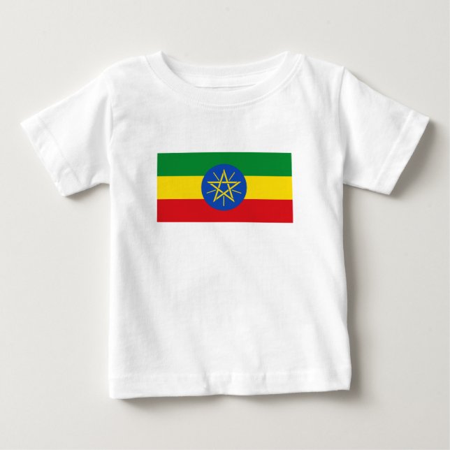 Camiseta De Bebé Bandera de Etiopía (Anverso)