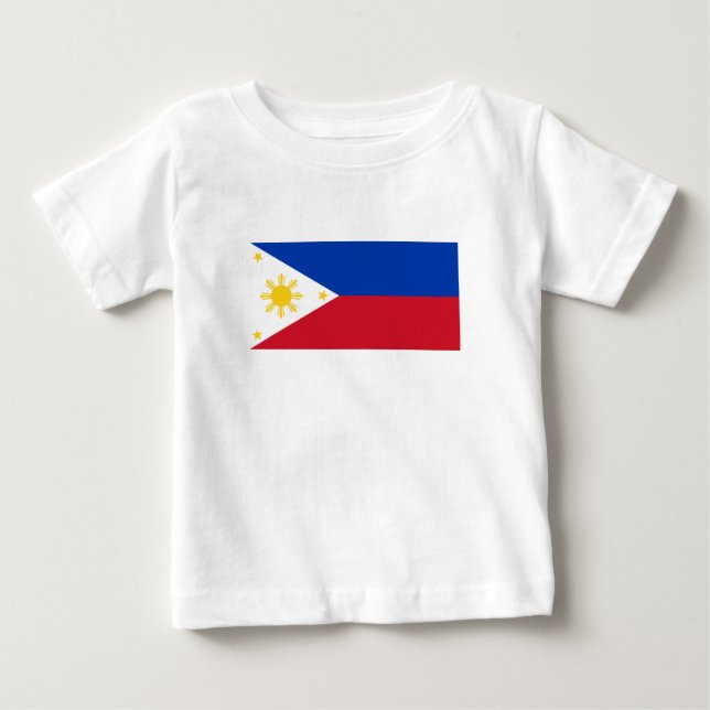 Camiseta De Bebé Bandera de Filipinas (Anverso)