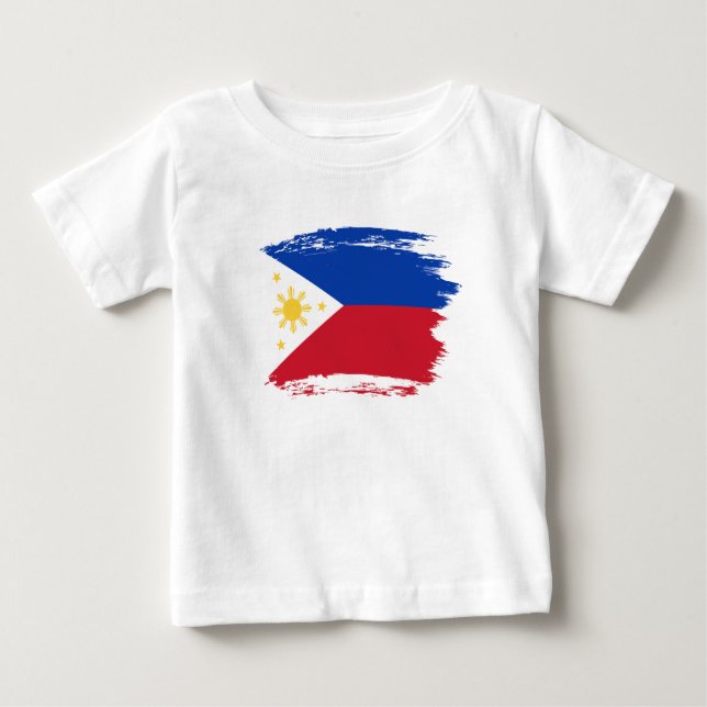 Camiseta De Bebé Bandera de Filipinas (Anverso)