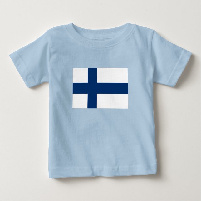 Camiseta De Bebé Bandera de Finlandia (Anverso)